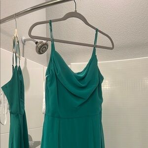 Elegant Green Sleeveless Dress